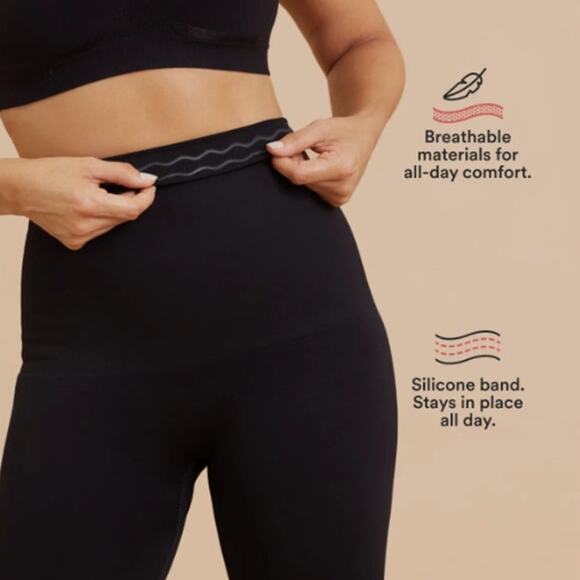 Empetua (L) Black High Waisted Shaping Leggings Shapewear from Shapermint - Picture 5 of 8